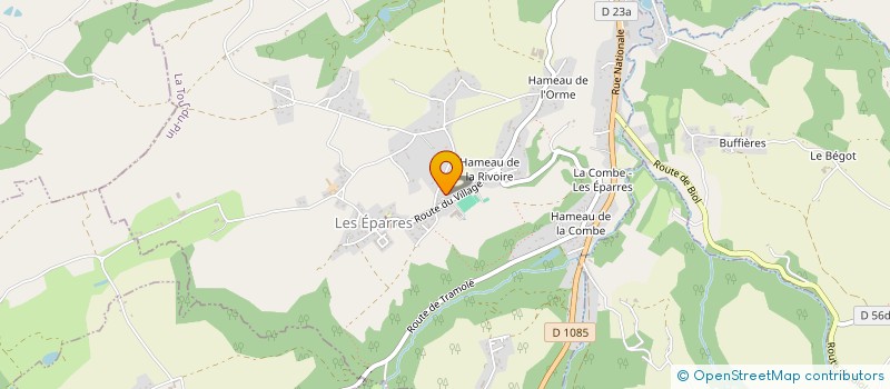 localisation de l'entreprise PROTEC ETANCHEITE RHONE-ALPES  LES EPARRES