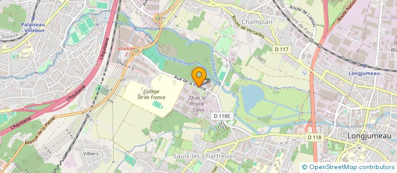 localisation de l'entreprise PROTEC INSTRUMENTS à VILLEBON-SUR-YVETTE