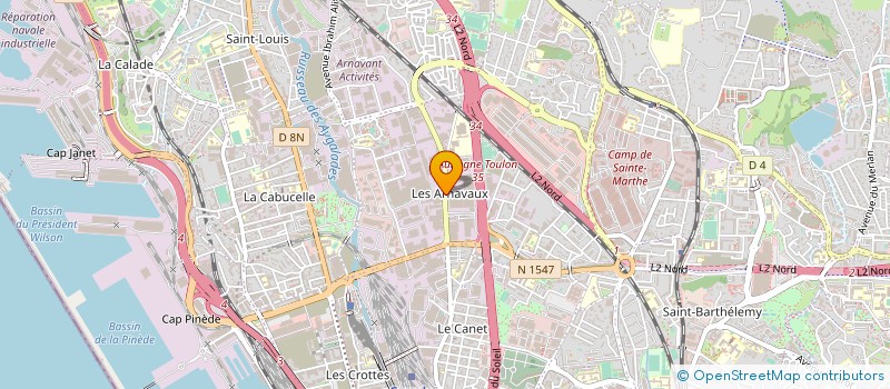 localisation de l'entreprise PROTEC MER SARL à MARSEILLE