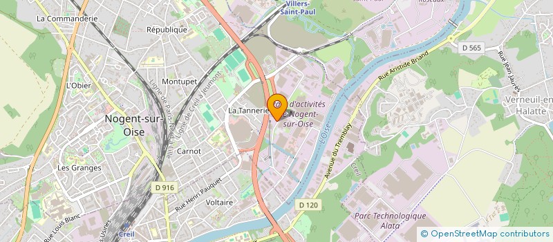 localisation de l'entreprise PROTEC SERVICES  NOGENT-SUR-OISE