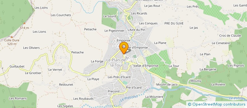 localisation de l'entreprise PROTEC TOITURE à LE PLAN-DE-LA-TOUR