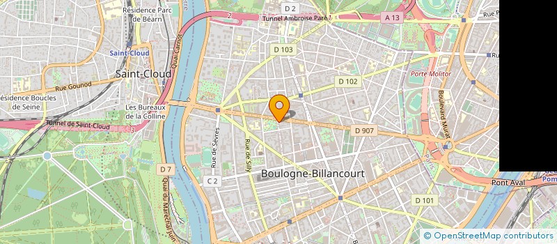 localisation de l'entreprise PROTECBAIN à BOULOGNE-BILLANCOURT