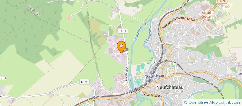 localisation de l'entreprise PROTECH à NEUFCHATEAU