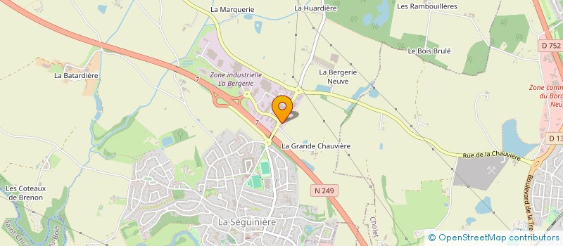 localisation de l'entreprise PROTECH ETANCH à LA SEGUINIERE
