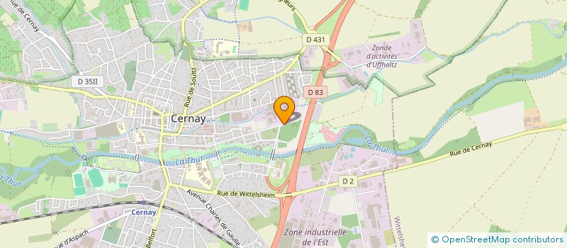 localisation de l'entreprise PROTECHNIC à CERNAY