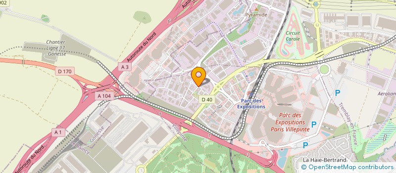 localisation de l'entreprise PROTECHNIC SARL à VILLEPINTE