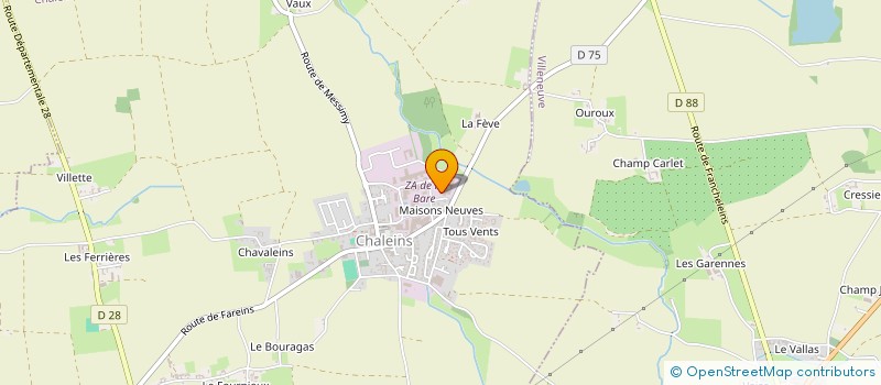 localisation de l'entreprise PROTECSAN à CHALEINS