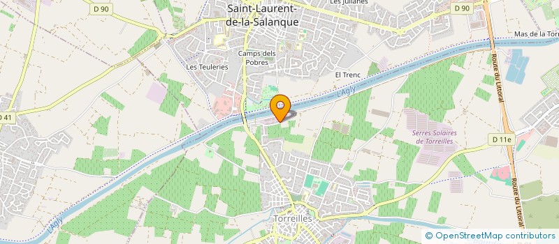 localisation de l'entreprise PROTECT ALU  TORREILLES