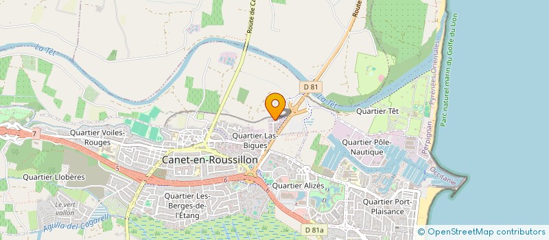 localisation de l'entreprise PROTECT' HABITAT - AMELIORATION DE L'HABITAT  CANET-EN-ROUSSILLON