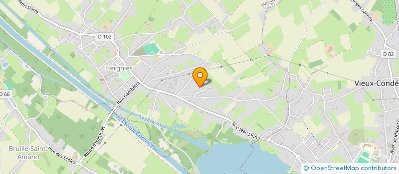 localisation de l'entreprise PROTECT NATURE ENVIRONNEMENT  HERGNIES