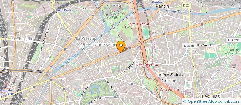 localisation de l'entreprise PROTECT SCE ILE FRANCE NORD SECUR  PARIS