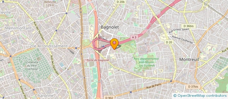 localisation de l'entreprise PROTECTBAT à BAGNOLET