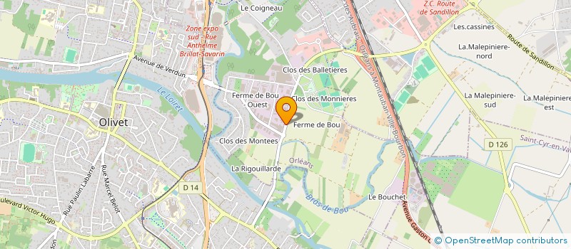localisation de l'entreprise PROTECTION ANIMAUX DU CENTRE à ORLEANS