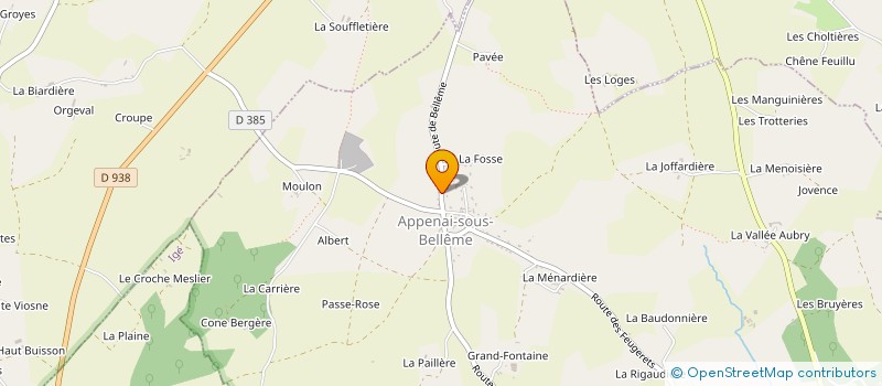 localisation de l'entreprise PROTECTION DE L'ENVIRONNEMENT D'APPENAI à APPENAI-SOUS-BELLEME