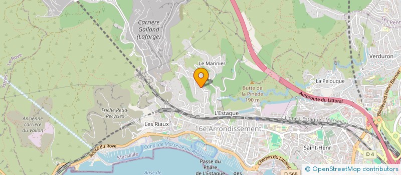 localisation de l'entreprise PROTECTION DE LA NATURE ET DES ESPACES VERTS à MARSEILLE