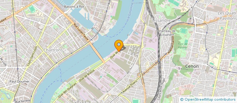 localisation de l'entreprise PROTECTION DU QUAI DE BRAZZA  BORDEAUX