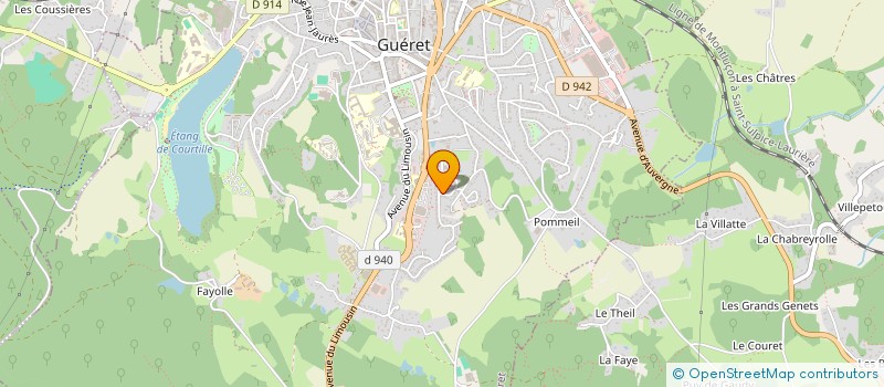 localisation de l'entreprise PROTECTION ET VALORISATION DU PATRIMOINE DE SAINT-SULPICE LE GUERETOIS  SAINT-SULPICE-LE-GUERETOIS