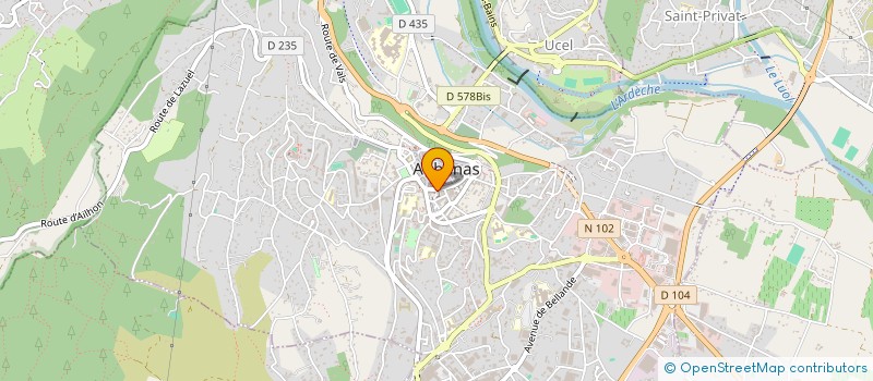 localisation de l'entreprise PROTECTION FINANCE à AUBENAS