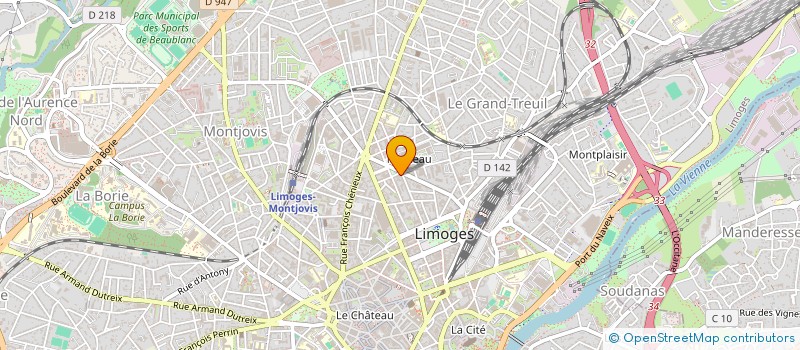 localisation de l'entreprise PROTECTION FRANCE ALARME à LIMOGES