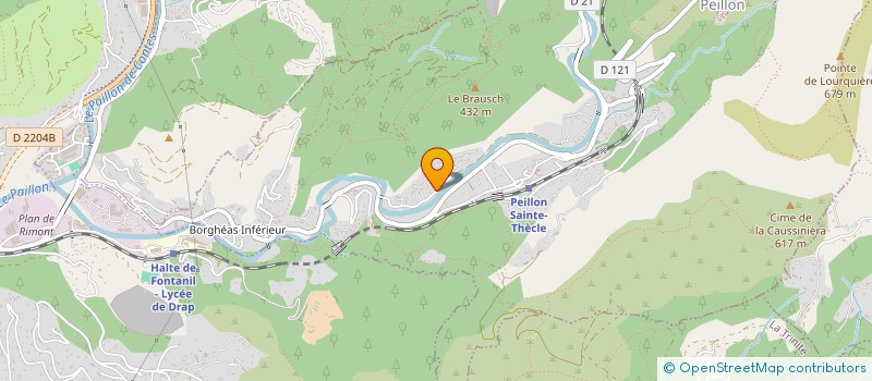 localisation de l'entreprise PROTECTION INCENDIE COTE D'AZUR à PEILLON