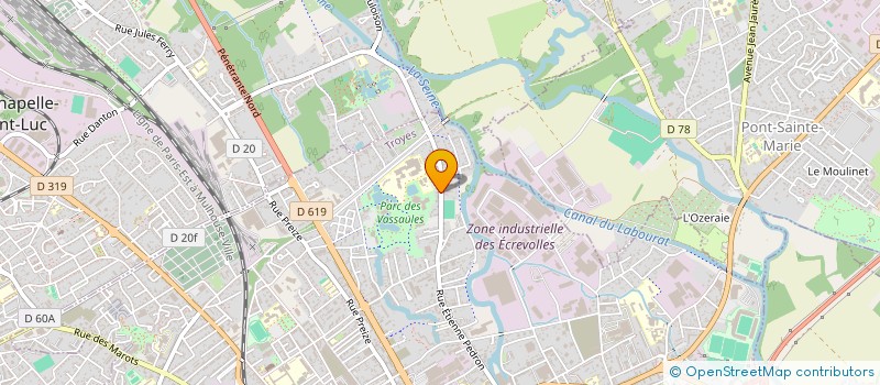 localisation de l'entreprise PROTECTION SECOURS INCENDIE à TROYES