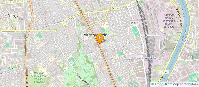 localisation de l'entreprise PROTECTION SECURITE ET GARDIENNAGE PRIVE à VITRY-SUR-SEINE
