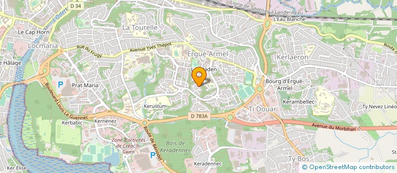 localisation de l'entreprise PROTECTION SECURITE INCENDIE à QUIMPER
