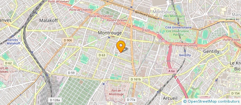 localisation de l'entreprise PROTECTION SECURITE & PARTENAIRE à MONTROUGE