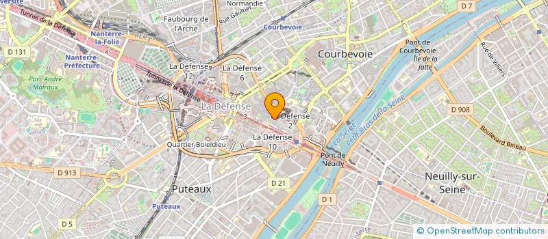 localisation de l'entreprise PROTECTION SECURITE SERVICE à COURBEVOIE