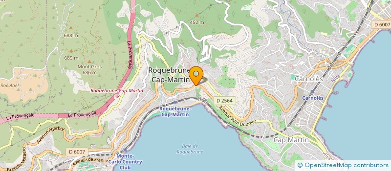 localisation de l'entreprise PROTEGER SAUVER SOUTENIR LES ANIMAUX  ROQUEBRUNE-CAP-MARTIN