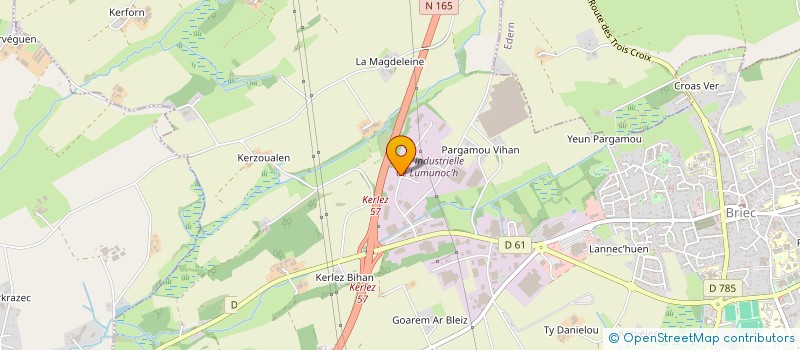 localisation de l'entreprise PROTEIZH  BRIEC