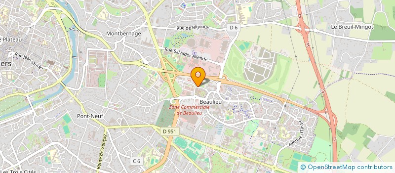 localisation de l'entreprise PROTELCOM CENTRE-OUEST à POITIERS