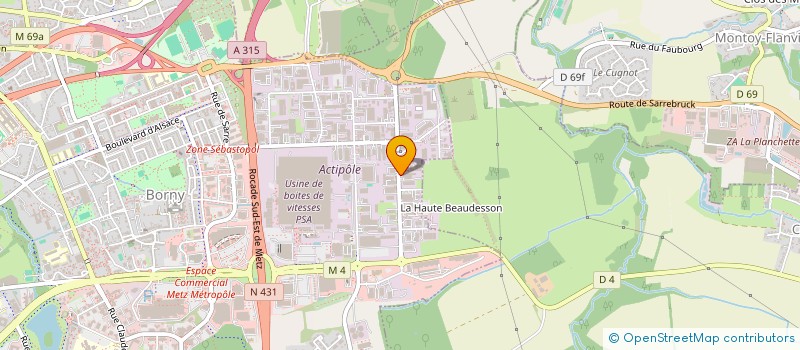 localisation de l'entreprise PROTEUS  METZ