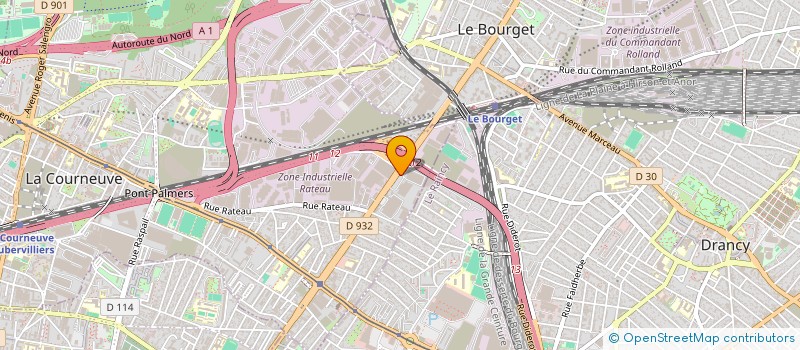 localisation de l'entreprise PROTEX MODE à LA COURNEUVE