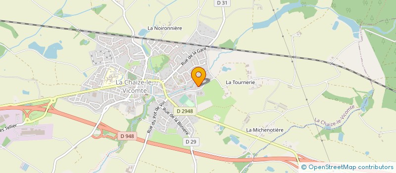 localisation de l'entreprise PROTEX' YON à LA CHAIZE-LE-VICOMTE