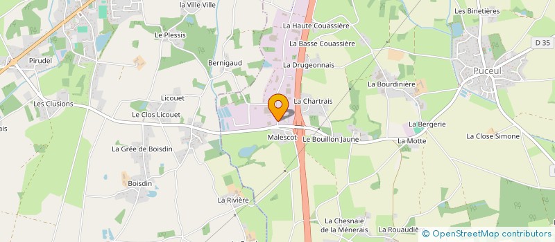 localisation de l'entreprise PROTHEA à PUCEUL
