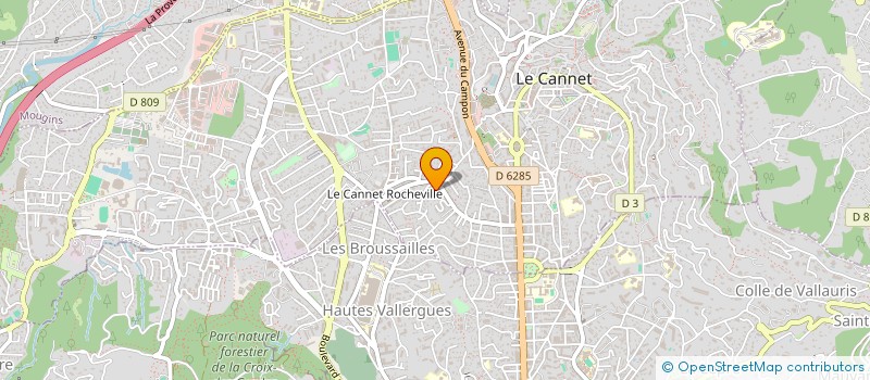 localisation de l'entreprise PROTHERM CONSULT à LE CANNET