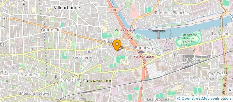 localisation de l'entreprise PROTHERY JEROME ET VUILLOT OLIVIE  VILLEURBANNE