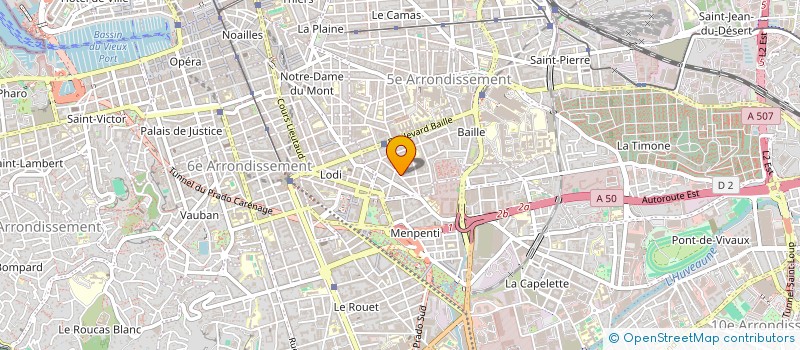 localisation de l'entreprise PROTHESE'ART à MARSEILLE