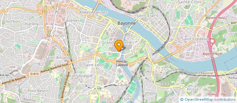 localisation de l'entreprise PROTHO 64 à BAYONNE