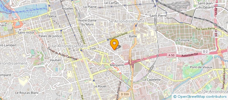 localisation de l'entreprise PROTIS ELECTRICITE à MARSEILLE