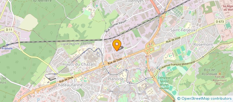 localisation de l'entreprise PROTOMECA à BESANCON