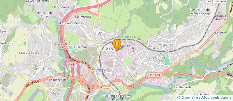 localisation de l'entreprise PROTOP CREATION à ARGONAY