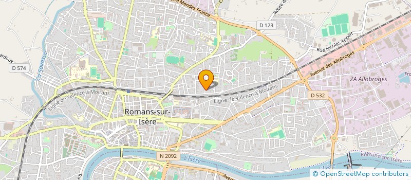 localisation de l'entreprise PROTRAT à ROMANS-SUR-ISERE