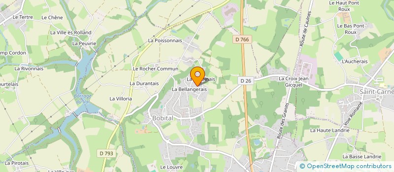 localisation de l'entreprise PROTRAVAUX 22  BOBITAL