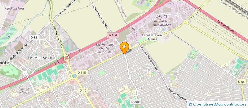 localisation de l'entreprise PROTUMIA à TREMBLAY-EN-FRANCE