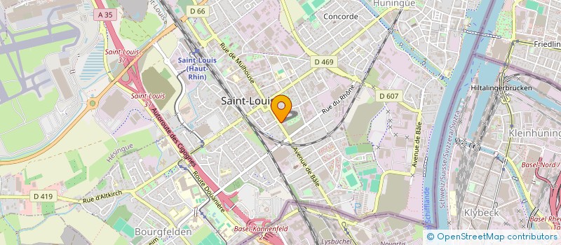 localisation de l'entreprise PROTZEK PRODUITS MEDICAUX  SAINT-LOUIS