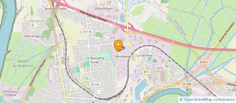 localisation de l'entreprise PROU MICHEL SA  ROCHEFORT