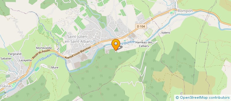 localisation de l'entreprise PROUD à ST JULIEN EN ST ALBAN