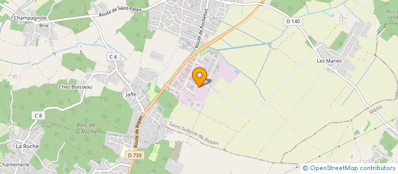 localisation de l'entreprise PROUD FOUGERIT  SAINT-SULPICE-DE-ROYAN